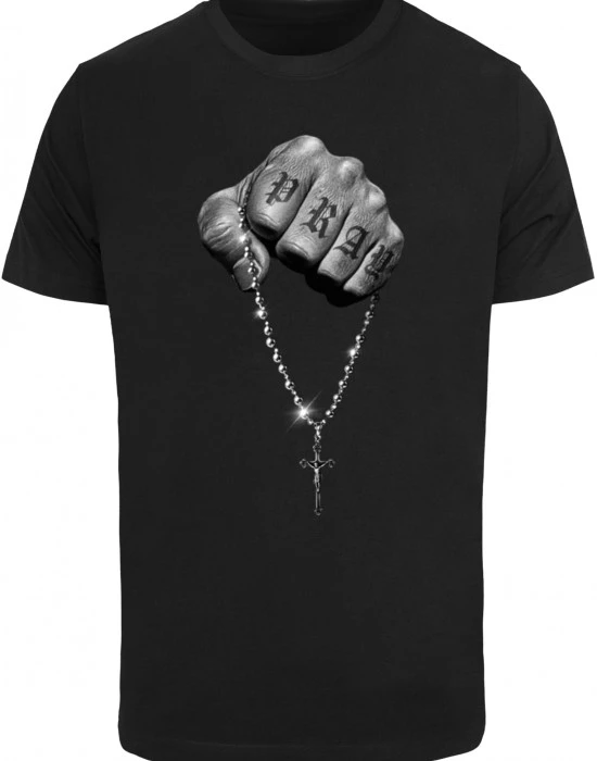 Черна тениска Mister Tee Faith Meets Strength, Тениски - Hoodstyle.bg