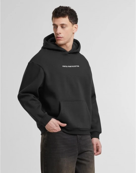 Started From The Bottom EMB Fluffy Hoody black XXL