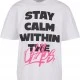 Тениска Stay Calm In Chaos Oversize Tee white XXL