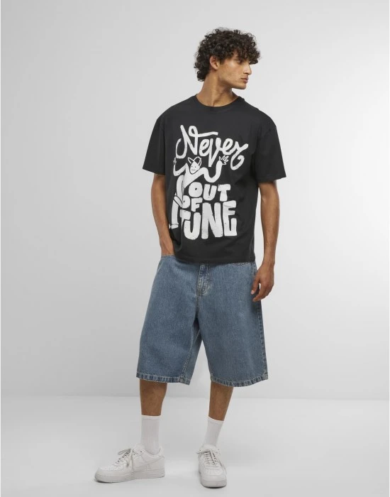 Тениска Never Out Of Tune Oversize Tee black XXL