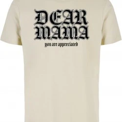 Мъжка тениска в цвят мокър пясък Mister Tee Dear Mama