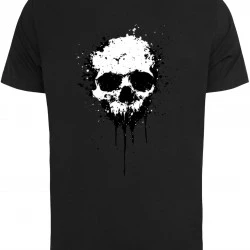 Мъжка тениска в черно Mister Tee Artsy Skull Paint