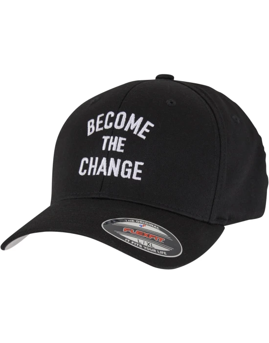 Become The Change Wording Wooly Combed Cap black S/M