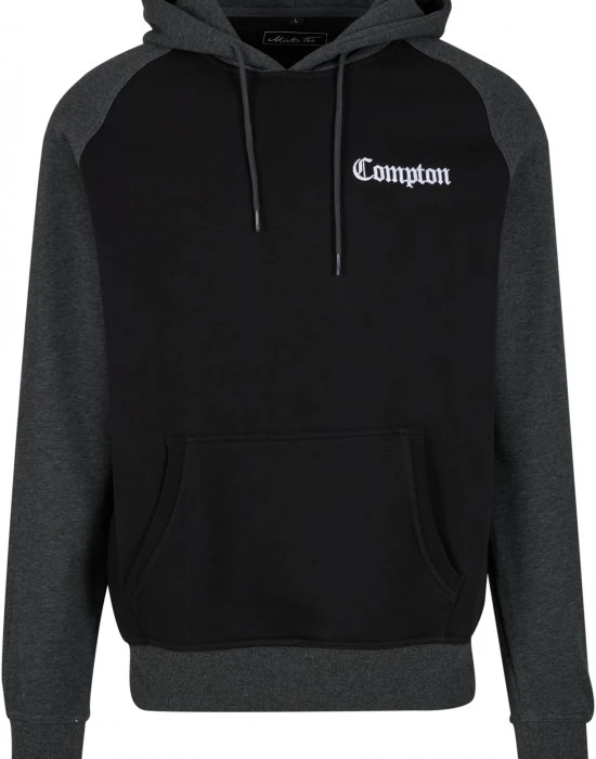 Compton Wording EMB Raglan Hoody blk/cha XXL