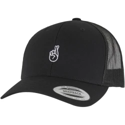 Шапка с козирка Crossed Fingers Handsign Retro Trucker Cap black one size