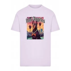Тениска Los Angeles Dog Tee lilac XXL