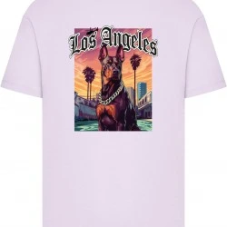 Тениска Los Angeles Dog Tee lilac XXL