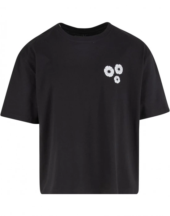 Тениска Bold Flowers Cropped Oversize Tee black XXL