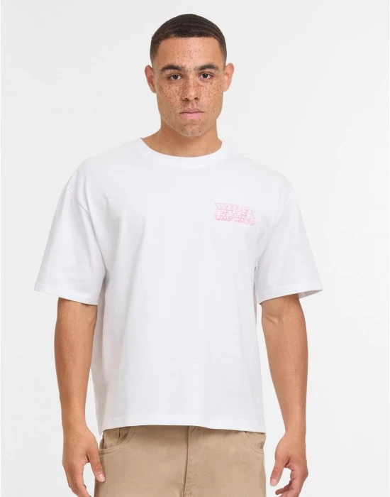 Тениска What Ever Car Cropped Oversize Tee white XXL
