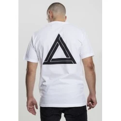 Бяла мъжка тениска Mister Tee Triangle