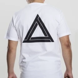 Бяла мъжка тениска Mister Tee Triangle