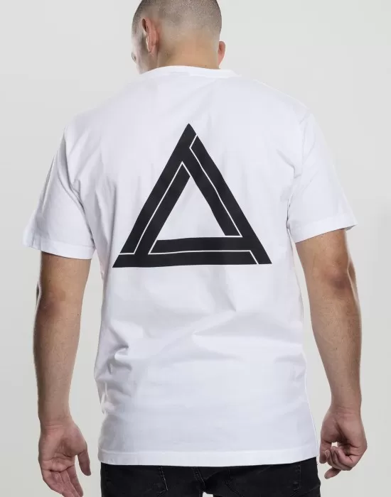 Бяла мъжка тениска Mister Tee Triangle, Тениски - Hoodstyle.bg