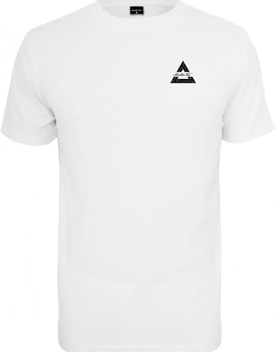 Бяла мъжка тениска Mister Tee Triangle, Тениски - Hoodstyle.bg