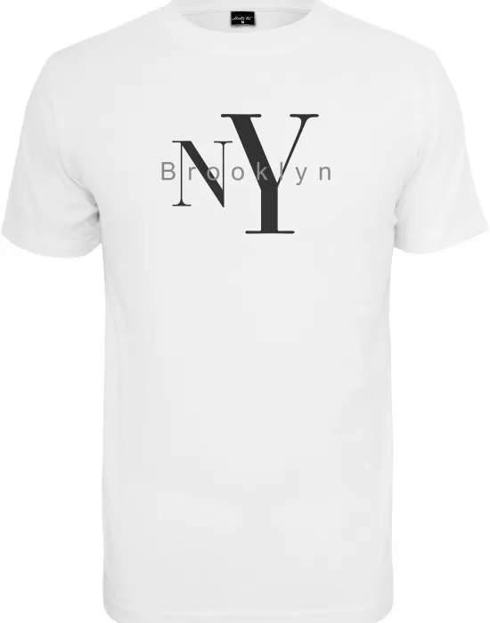 Бяла мъжка тениска Mister Tee NY Brooklyn, Тениски - Hoodstyle.bg