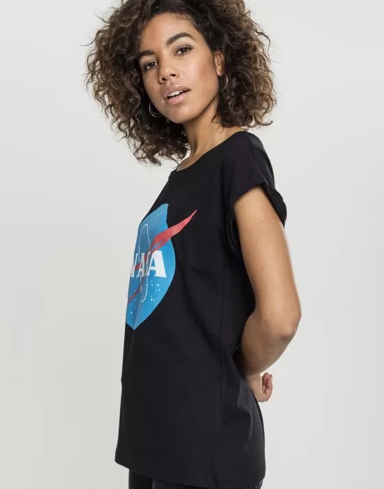 Черна дамска тениска Mister Tee NASA Insignia, Тениски - Hoodstyle.bg