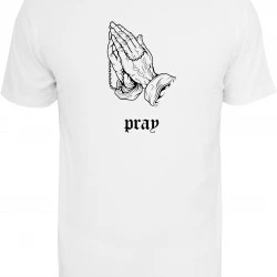 Мъжка тениска в бяло Mister Tee Pray