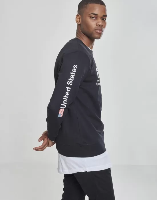 Мъжка блуза Mister Tee NASA в черен цвят, Блузи - Hoodstyle.bg