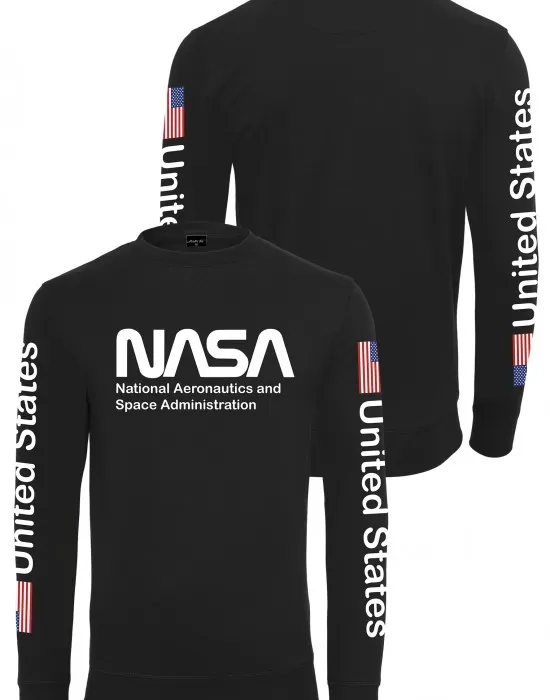 Мъжка блуза Mister Tee NASA в черен цвят, Блузи - Hoodstyle.bg