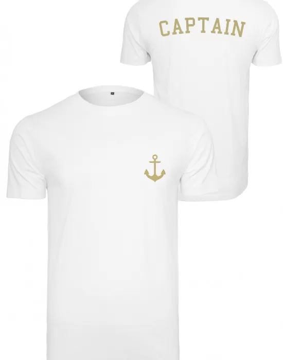 Мъжка тениска в бял цвят Mister Tee Captain, Тениски - Hoodstyle.bg