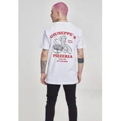 Мъжка тениска Mister Tee Giuseppes Pizzeria в бял цвят