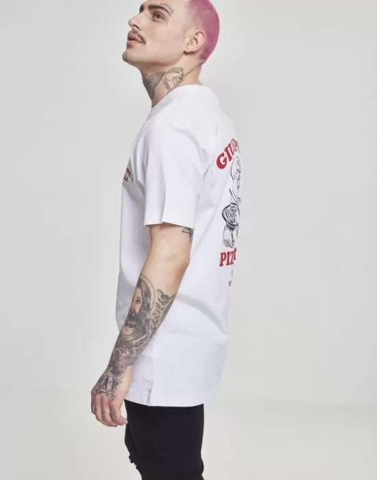 Мъжка тениска Mister Tee Giuseppes Pizzeria в бял цвят, Тениски - Hoodstyle.bg