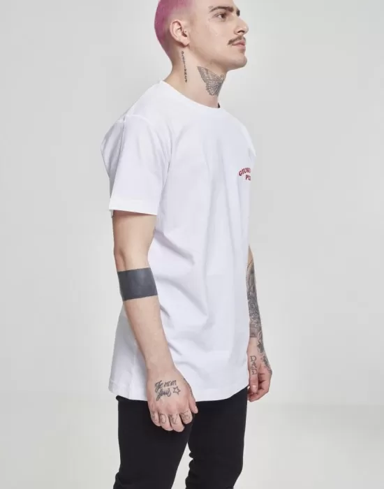 Мъжка тениска Mister Tee Giuseppes Pizzeria в бял цвят, Тениски - Hoodstyle.bg