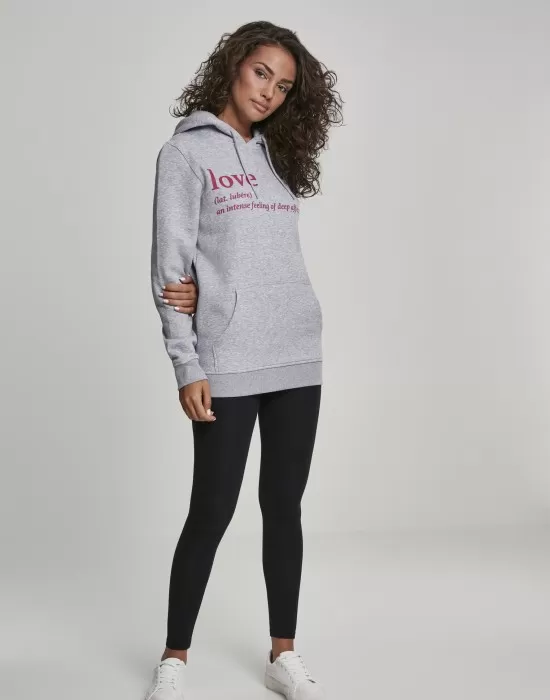 Дамски суичър Mister Tee Love Definition в сив цвят, Суичъри - Hoodstyle.bg