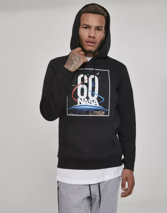 Мъжки суичър Mister Tee NASA 60th Anniversary в черен цвят, Суичъри - Hoodstyle.bg