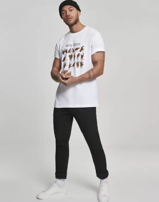 Мъжка тениска Mister Tee Gang Signs в бял цвят, Тениски - Hoodstyle.bg