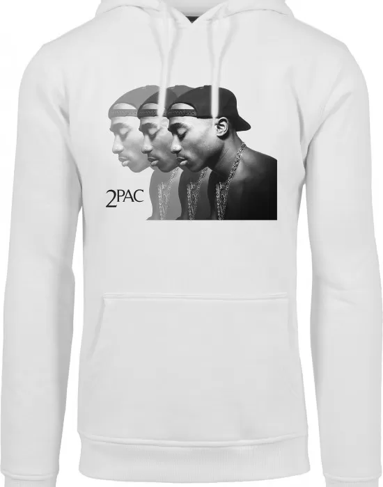 2Pac / Tupac Faces Мъжки бял суичър Mister Tee, Суичъри - Hoodstyle.bg