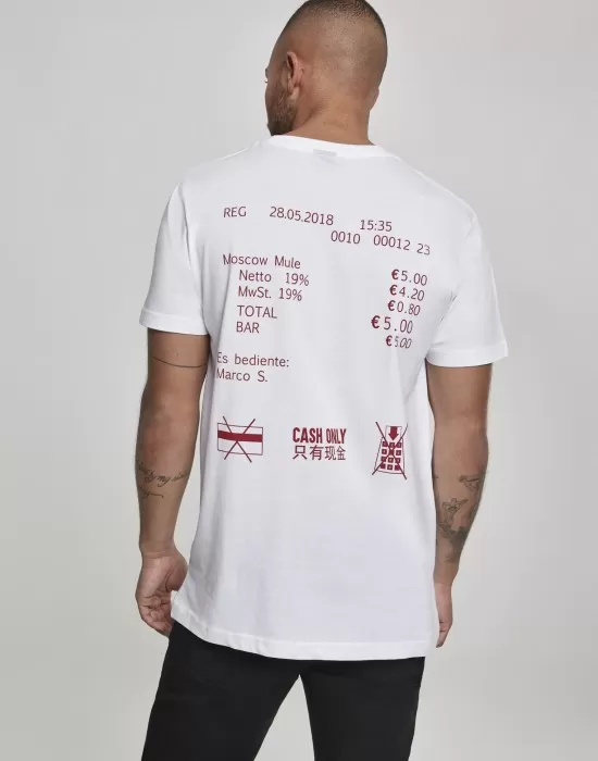 Мъжка тениска Mister Tee Cash Only в бял цвят, Тениски - Hoodstyle.bg