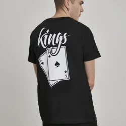 Мъжка тениска Mister Tee Kings Cards в черен цвят