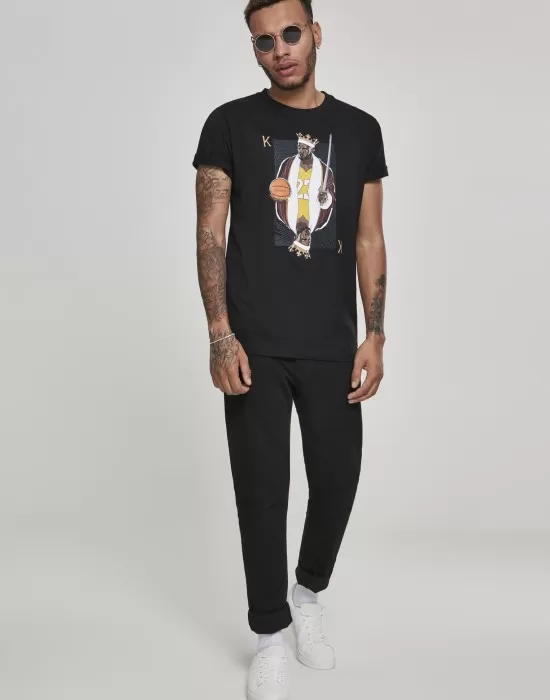 Мъжка черна тениска Mister Tee King James LA, Тениски - Hoodstyle.bg