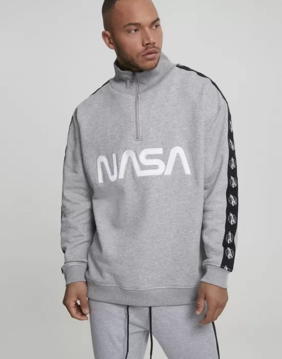 Мъжка сива блуза Mister Tee NASA Wormlogo, Блузи - Hoodstyle.bg