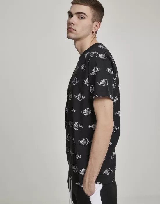 Мъжка черна тениска Mister Tee NASA Planet, Тениски - Hoodstyle.bg