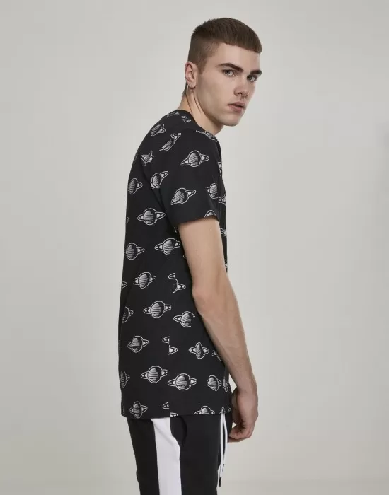 Мъжка черна тениска Mister Tee NASA Planet, Тениски - Hoodstyle.bg