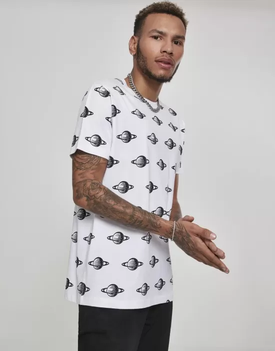 Мъжка бяла тениска Mister Tee NASA Planet, Тениски - Hoodstyle.bg
