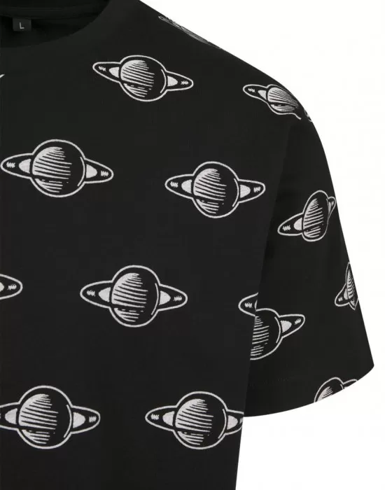 Мъжка черна тениска Mister Tee NASA Planet, Тениски - Hoodstyle.bg