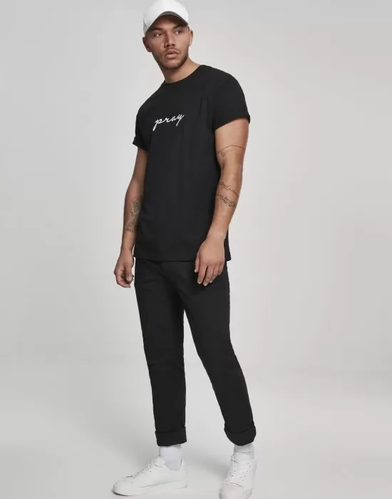 Мъжка черна тениска Mister Tee Pray, Тениски - Hoodstyle.bg