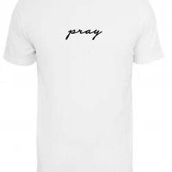 Мъжка тениска Mister Tee Pray в бял цвят