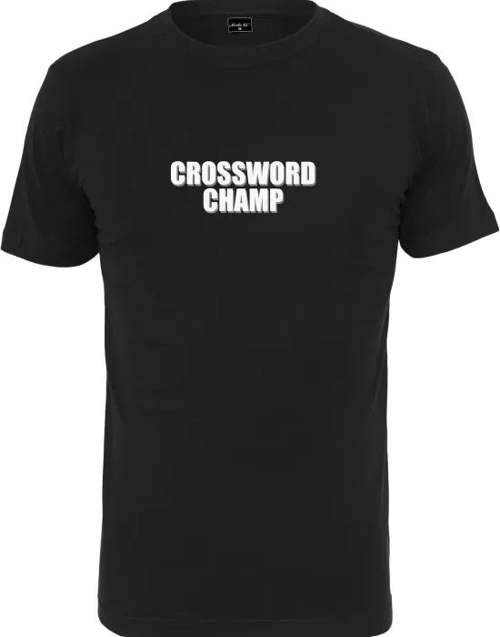 Мъжка тениска Mister Tee Crossword Champw в черен цвят, Тениски - Hoodstyle.bg