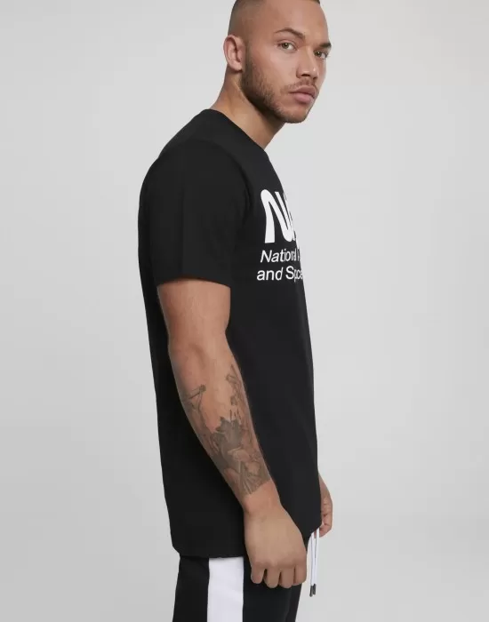 Мъжка черна тениска Mister Tee NASA Wormlogo, Тениски - Hoodstyle.bg