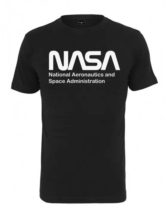 Мъжка черна тениска Mister Tee NASA Wormlogo, Тениски - Hoodstyle.bg