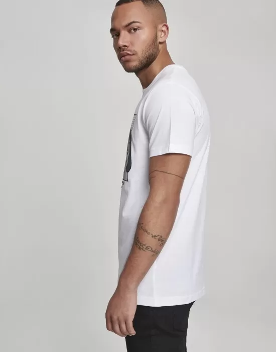 Мъжка тениска Mister Tee B**** Behave в бял цвят, Тениски - Hoodstyle.bg