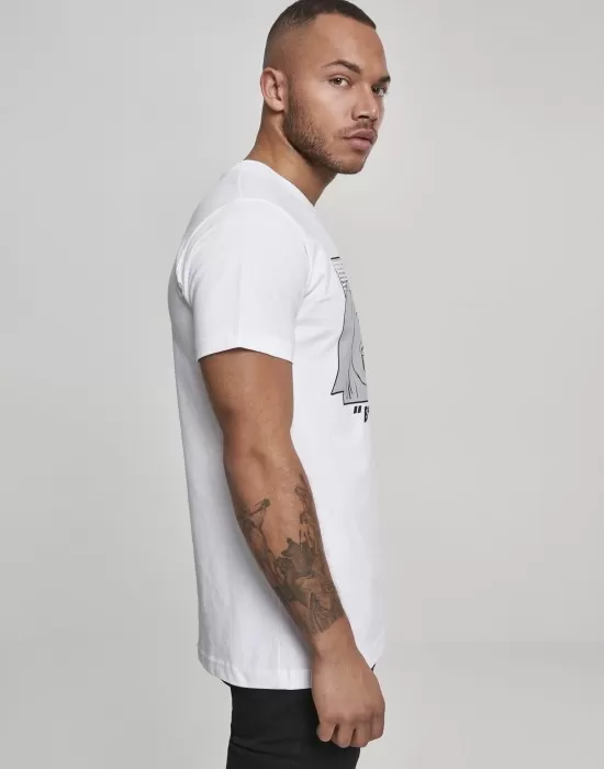 Мъжка тениска Mister Tee B**** Behave в бял цвят, Тениски - Hoodstyle.bg
