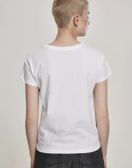Дамска  тениска Mister Tee Respect Me в бял цвят, Тениски - Hoodstyle.bg