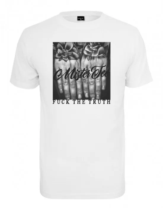 Мъжка бяла тениска Mister Te Fuck The Truth, Тениски - Hoodstyle.bg
