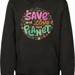 Детски суичър в черен цвят Mister Tee Save And Love