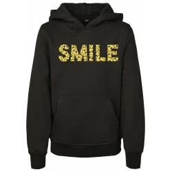 Детски суичър в черен цвят Mister Tee Yellow Smile Box 