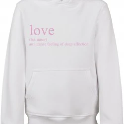 Детски суичър в бяло Mister Tee  Love Definition 